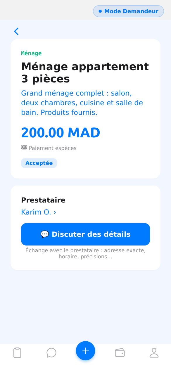 Mission acceptée par un prestataire vérifié